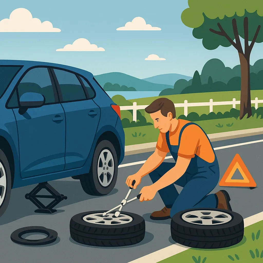 Sådan skifter du hjul ved punktering nemmest